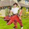 GOOSH Inflatable Dinosaur Halloween Costume Riding T Rex for Kids and Adults